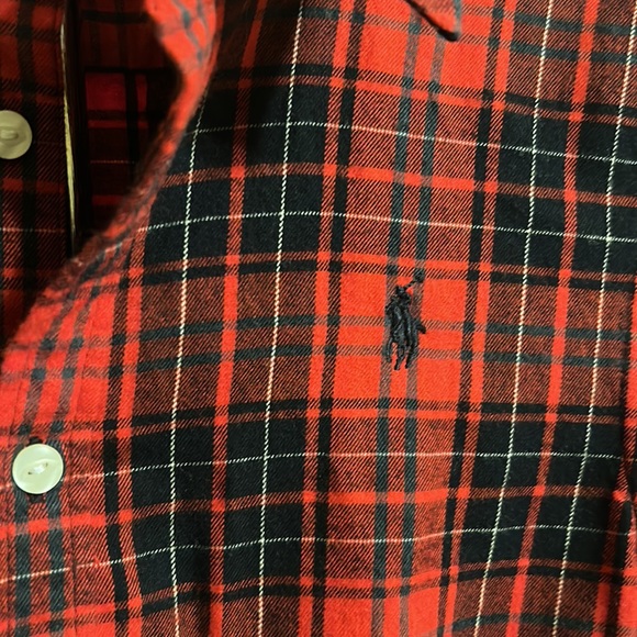 Ralph Lauren Black and Red Flannel Plaid Dress - Picture 2 of 5